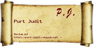Purt Judit névjegykártya